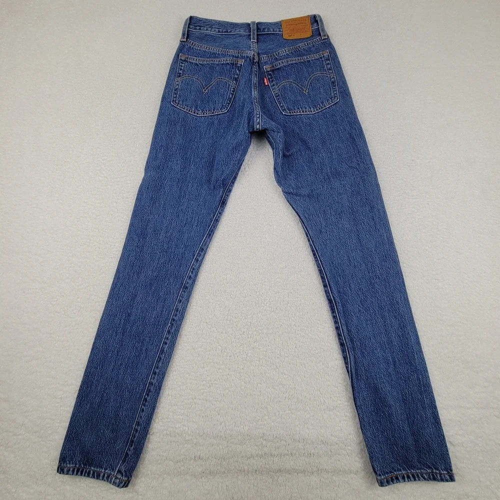 Levis BIG E 501XX S Jeans Mens 24 x 30 Skinny Leg Blue‎ Cotton Denim Pants